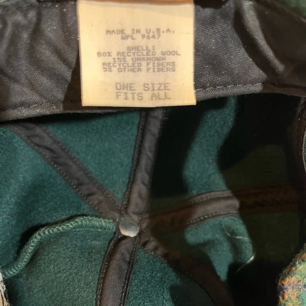 Vintage Eddie Bauer Solid & Plaid Wool Blend Adjustable One Size Men Hat USA - Picture 7 of 11